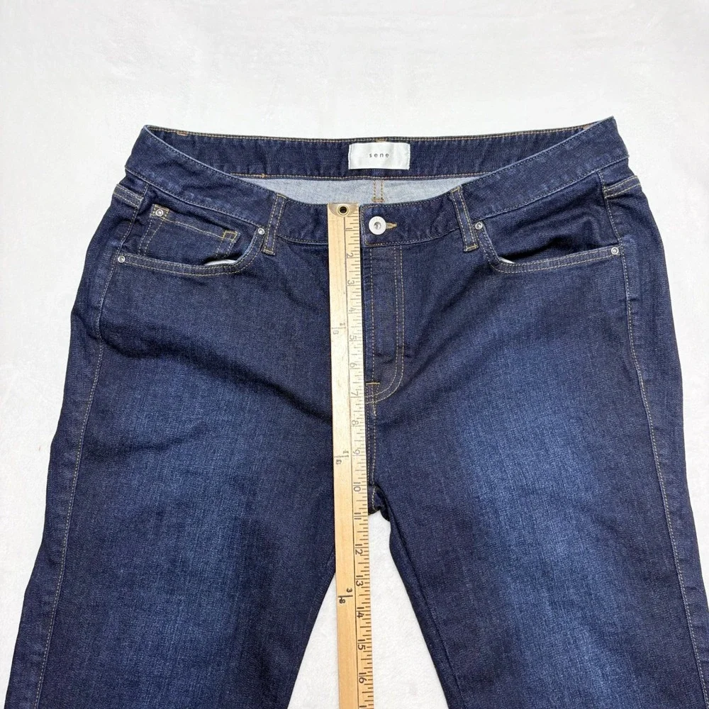 SENE Studio Mens Japanese Denim Dark Wash Straight Leg Jeans Custom 36x26